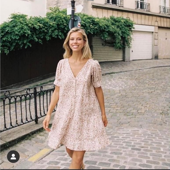 Floral V-Neck Dress - Picture 1 of 5